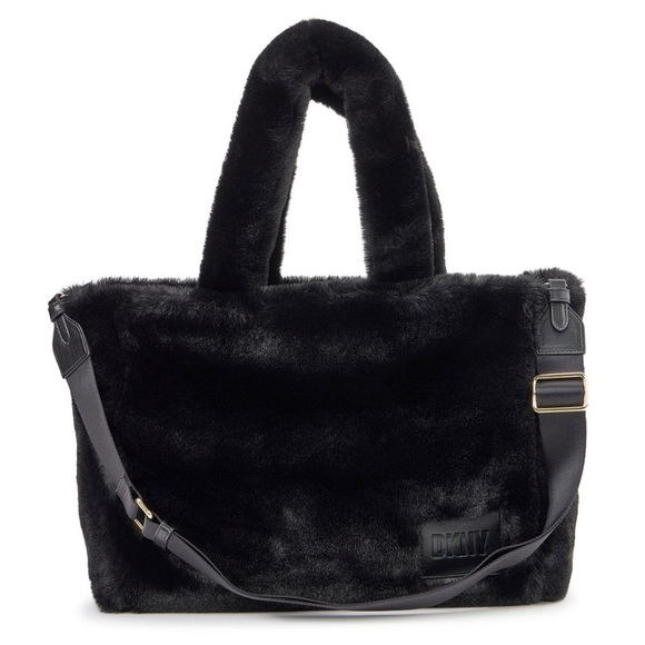 DKNY Hadlee Md Tote, Black/Gold - Picture 2 of 7